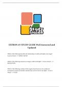 EXTRON AV STUDY GUIDE Well Answered and Updated