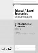 Tutor2You Exam Questions(Unit Test)- A Level Economics Edexcel A