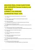 2024/2025 REAL EXAM QUESTIONS AND ANSWERS General Anatomy and Physiology 1 CORRECT NO ERRORS GUARANTEE PASS 100% 1. **Q:** What is the basic structural and functional unit of the human body? - **A:** The cell. 2. **Q:** Which system is responsible for tra