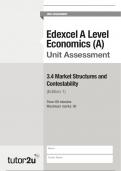 3.4- Market Structures- A level Economics Edexcel Exam Questions