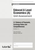 4.1- International Economics- A level Economics Edexcel Exam Questions