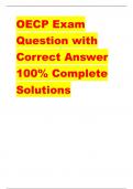 OECP Exam  Question with  Correct Answer  100% Complete  Solutions A crane operator must be certified for the _____ and ______ of the crane they will operate - correct  answer-Type and capacity What is the horizontal distance from the center of rotation t