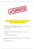 STOTT Pilates Written Exam Anatomy Study guide certifications_Verified