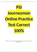 PSI Journeyman Online Practice Test Correct 100%