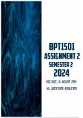 BPT1501 Assignment 2 Semester 2 2024 | Due 16 August 2024