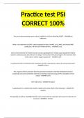 Practice test PSI CORRECT 100%