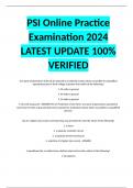 PSI Online Practice Examination 2024 LATEST UPDATE 100% VERIFIED