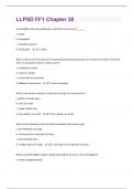 LLPSD FF1 Chapter 38 Questions and Answers 100% Pass