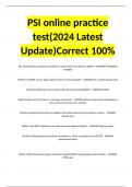 PSI online practice test(2024 Latest Update)Correct 100%