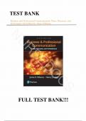 Test Bank - for Business and Professional Communication Plans, Processes, and Performance 6th Edition by James DiSanza, All Chapters | Complete Guide A+