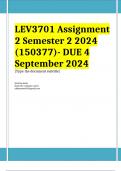 LEV3701 Assignment 2 QUIZ (COMPLETE ANSWERS) Semester 2 2024 (150377)- DUE 4 September 2024 ; 100% TRUSTED Complete, trusted solutions and explanations.