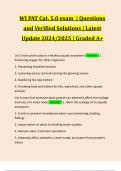 WI PAT Cat. 5.0 exam | Questions and Verified Solutions | Latest Update 2024/2025 | Graded A+