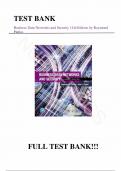 Test Bank - for Business Data Networks and Security 11th Edition by Raymond Panko, All Chapters | Complete Guide A+