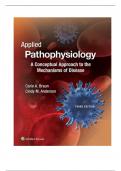 TEST BANK FOR   Applied Pathophysiology a Conceptual Approach to the Mechanisms of Disease 3rd Edition BY CARIE A. BRAUN CINDY M. ANDERSON (Check Answer Key at The End of Every Chapter)