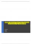 ARDMS Abdomen Exam Study Questions and Answers Top Graded 2024 