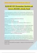 ROSH REVIEW Dermatology Questions and Answers 2024/2025 | Already Passed