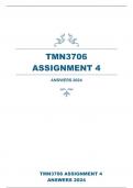 TMN3706 ASSIGNMENT 4 ANSWERS 2024