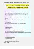 SCSU PSY219 Midterm Exam Practice Questions and Answers (100% Pass)