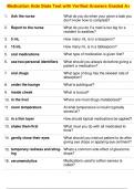 Medication Aide State Test with Verified Answers Graded A+