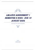 LML4805 Assignment 1 Semester 2 2024 - DUE 16 August 2024