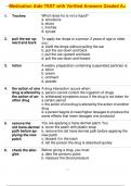  Medication Aide TEST with Verified Answers Graded A+