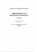 Online Instructor’s Manual with Test bank For Administrative Law Bureaucracy in a Democracy 7th Edition Daniel E. Hall