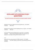 IFSTA ARFF 6TH EDITION STUDY QUESTIONS |ACCURATE ANSWERS |VERIFIED