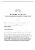 ACD EXAM QUESTIONS WITH GUARANTEED ACCURATE ANSWERS |VERIFIED