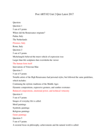 Post ART102 Unit 2 Quiz Latest 2017