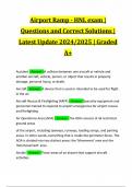 Airport Ramp - HNL exam | Questions and Correct Solutions | Latest Update 2024/2025 | Graded A+