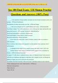 Soc 100 Final Exam / UH Manoa Practice Questions and Answers (100% Pass)