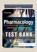 FULL TEST BANK LILLEYS PHARMACOLOGY FOR CANADIAN HEALTH CARE PRACTICE 5TH EDITION SEALOCK QUESTIONS & ANSWERS WITH RATIONALES (ALL CHAPTERS)