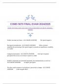 COMD 5070 FINAL EXAM 2024/2025 WITH GUARANTEED ACCURATE ANSWERS |VERIFIED