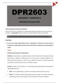 DPR2603 Assignment 1 (Detailed Answers) Semester 2 - Due 20 August 2024