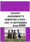 CSL2601 Assignment 2 Semester 2 2024 - DUE 10 September 2024