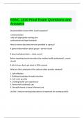 BSNC 1020 Final Exam Questions and Answers (Graded A)