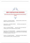 BBH 101[PSU] EXAM 2024/2025 WITH GUARANTEED ACCURATE ANSWERS |VERIFIED