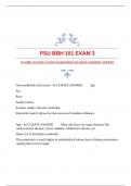 PSU BBH 101 EXAM 3 WITH GUARANTEED ACCURATE ANSWERS |VERIFIED