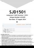 SJD1501 Assignment 2 (ANSWERS) Semester 2 2024 - DISTINCTION GUARANTEED