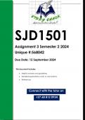 SJD1501  Assignment 3 (QUALITY ANSWERS) Semester 2 2024