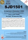 SJD1501 Assignment 4 (COMPLETE ANSWERS) Semester 2 2024 (553983) - DUE 26 September 2024 