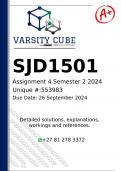 SJD1501 Assignment 4 (DETAILED ANSWERS) Semester 2 2024 - DISTINCTION GUARANTEED