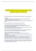 CNOR AORN Online Test Questions And Answers Latest Top Score.