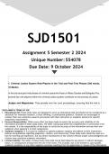 SJD1501  Assignment 5 (ANSWERS) Semester 2 2024 - DISTINCTION GUARANTEED