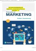 Test Bank for Principles of Marketing 17th Edition Kotler All Chapters 1 - 20 Full Complete 2024 Latest Newest Version Complete Solutions 9780134492513