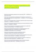 ACLS Exam Version c questions and answers latest 2023 What is the recommended compression rate for performing CPR? - ANSW..At least 100 per minute