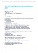 APM PFQ Exam Questions with correct answers 2024 5 A --> 5 B --> 5D --> 5F `-->4C --> 4E --^ The total float of activity E in the above diagram is: a. 2 b. 1 c. 0 d. 4 - ANSW..A