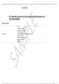 UCF Biomedical Sciences Exit Exam Study Guide With Questions And  100% SURE ANSWERS 