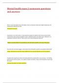 Mental health exam 2 rasmussen questions and answers When a nurse and patient meet informally or have an otherwise limited but helpful relationship, the relationship is referred to as a(n) Therapeutic encounter