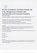 Science Medicine Surgery Brunner & Suddarth Test Bank (Chapter 26)  (14e)  Management of Patients with Dysrhythmias and Conduction Problems Questions & answers latest update 2024/2025 with complete solution